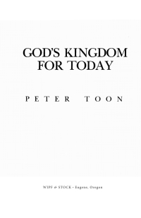 Cover image: God’s Kingdom For Today 9781532644047