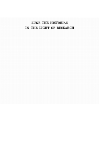 Cover image: Luke the Historian in Light of Research 9781532645778