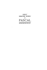 Omslagafbeelding: Great Shorter Works of Pascal 9781532646270