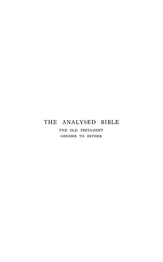 Imagen de portada: The Analyzed Bible, Volume 1 1st edition 9781532648458