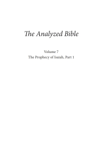 صورة الغلاف: The Analyzed Bible, Volume 7 7th edition 9781532648366