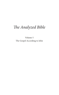 Omslagafbeelding: The Analyzed Bible, Volume 5 5th edition 9781532648489