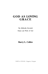 Cover image: God as Loving Grace 9781532652455