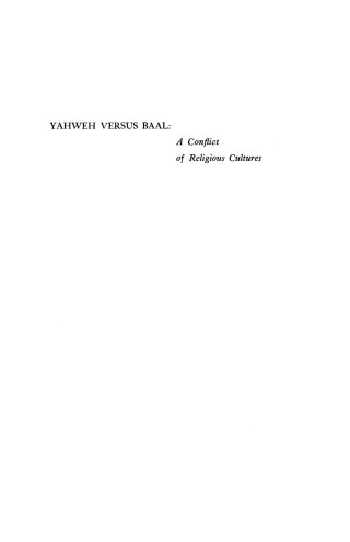 Cover image: Yahweh Versus Baal 9781532662775