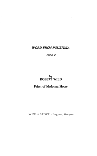 Cover image: Word From Poustinia, Book II 9781532665264