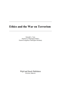 Imagen de portada: Ethics and the War on Terrorism 9781579109417
