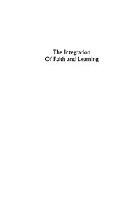 Imagen de portada: The Integration of Faith and Learning 9781592446711