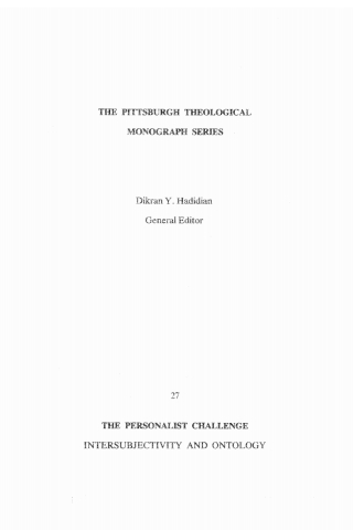 Omslagafbeelding: The Personalist Challenge 9780915138296