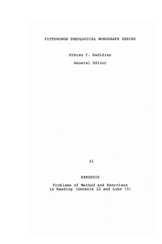 Cover image: Exegesis 9780915138258