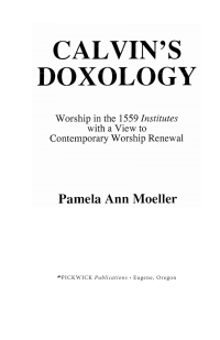 Cover image: Calvin's Doxology 9781556350351
