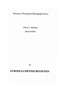 Cover image: European Pietism Reviewed 9781556350429
