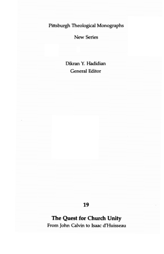 Cover image: The Quest for Church Unity 9780915138630