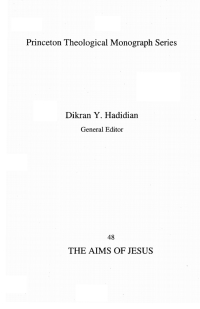 Cover image: The Aims of Jesus 9781556350412