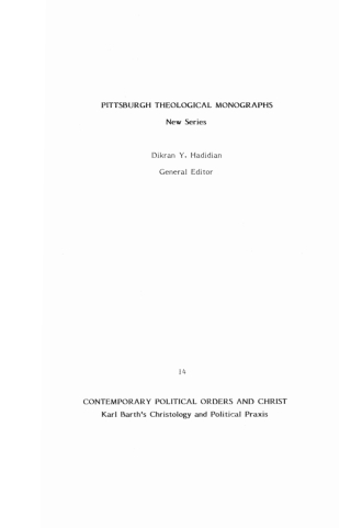 Titelbild: Contemporary Political Orders and Christ 9780915138562