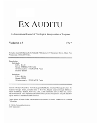 Cover image: Ex Auditu - Volume 13 9781498232586