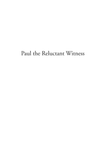 Cover image: Paul the Reluctant Witness 9781597524001