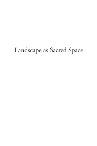 Cover image: Landscape as Sacred Space 9781597522113