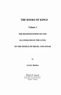 Cover image: The Books of Kings, Volume 1 9781592448722