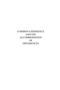 Cover image: Common Experience and the Accommodation of Differences 9781597520904