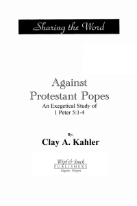 Imagen de portada: Against Protestant Popes 9781597521499