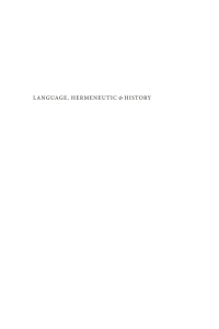 Imagen de portada: Language, Hermeneutic, and History 9781597528818