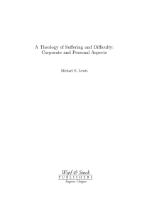 Cover image: A Theology of Suffering and Difficulty 9781597529938