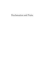 Imagen de portada: Proclamation and Praise 9781556350566