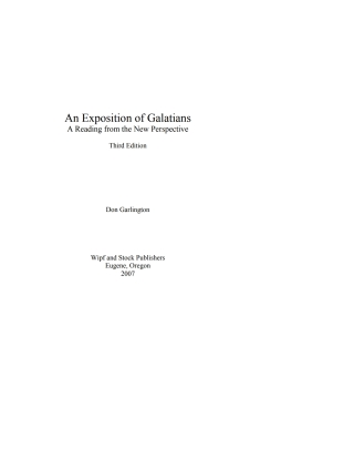 Imagen de portada: An Exposition of Galatians, Third Edition 9781597527798