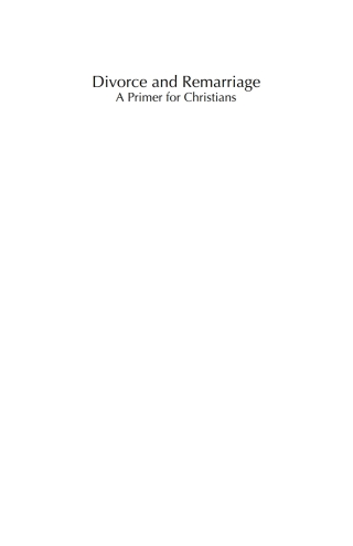 Cover image: Divorce and Remarriage 9781556354298
