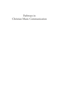 Imagen de portada: Pathways in Christian Music Communication 9781556359279