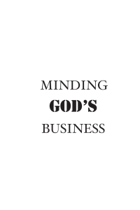 صورة الغلاف: Minding God’s Business 9781606082195
