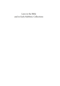 Cover image: Laws in the Bible and in Early Rabbinic Collections 9781608999460