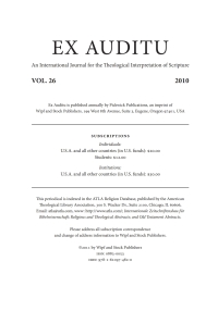Imagen de portada: Ex Auditu - Volume 26 9781610974820