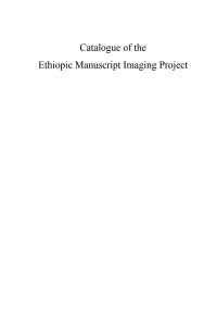 Cover image: Catalogue of the Ethiopic Manuscript Imaging Project 9781610974127