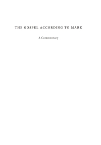 Cover image: The Gospel according to Mark 9781610977630