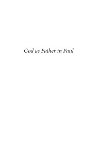 Cover image: God as Father in Paul 9781620321935