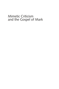 Cover image: Mimetic Criticism and the Gospel of Mark 9781620322895