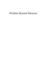Cover image: Wisdom Beyond Measure 9781620323090