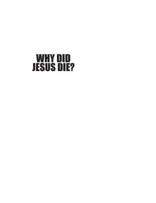 Imagen de portada: Why Did Jesus Die? 9781625642424