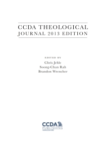 Cover image: CCDA Theological Journal, 2013 Edition 9781625644268