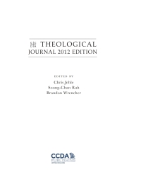 صورة الغلاف: CCDA Theological Journal, 2012 Edition 9781625644473