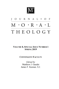 Imagen de portada: Journal of Moral Theology, Volume 1, Number 1 9781625644503