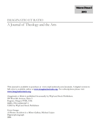 Imagen de portada: Imaginatio et Ratio: A Journal of Theology and the Arts, Volume 2, Issue 2, 2013 9781625644671