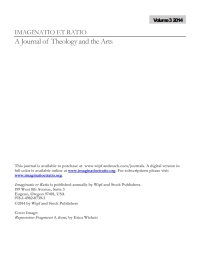 Omslagafbeelding: Imaginatio et Ratio: A Journal of Theology and the Arts, Volume 3, Issue 1 9781498207393
