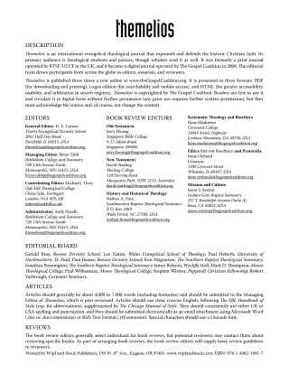 表紙画像: Themelios, Volume 39, Issue 3 9781498218917