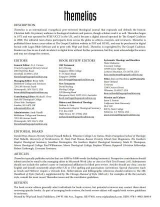 Cover image: Themelios, Volume 40, Issue 1 9781498230490
