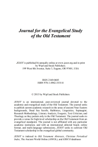 Imagen de portada: Journal for the Evangelical Study of the Old Testament, 4.1 9781498235358