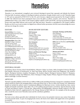 Cover image: Themelios, Volume 40, Issue 3 9781498236249