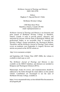 Cover image: McMaster Journal of Theology and Ministry: Volume 17, 2015–2016 9781532639029