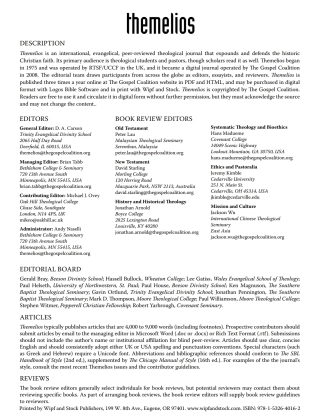 Imagen de portada: Themelios, Volume 42, Issue 2 9781532640162